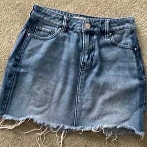 Jean mini skirt